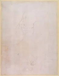 Studie eines männlichen Torsos (verso)
